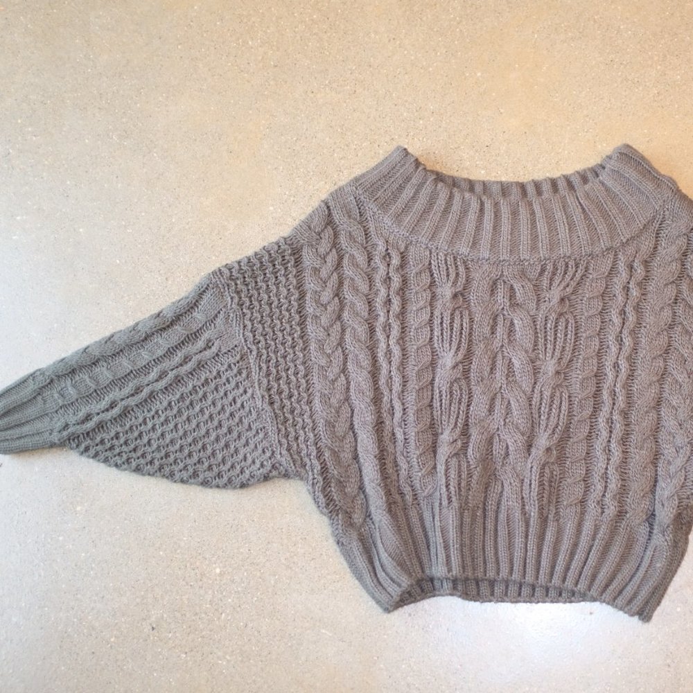 Anthropologie Bubble Sleeve Knit Sweater